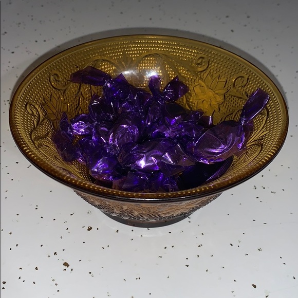 Vintage Tierra Amber glass small candy dish - Picture 5 of 10